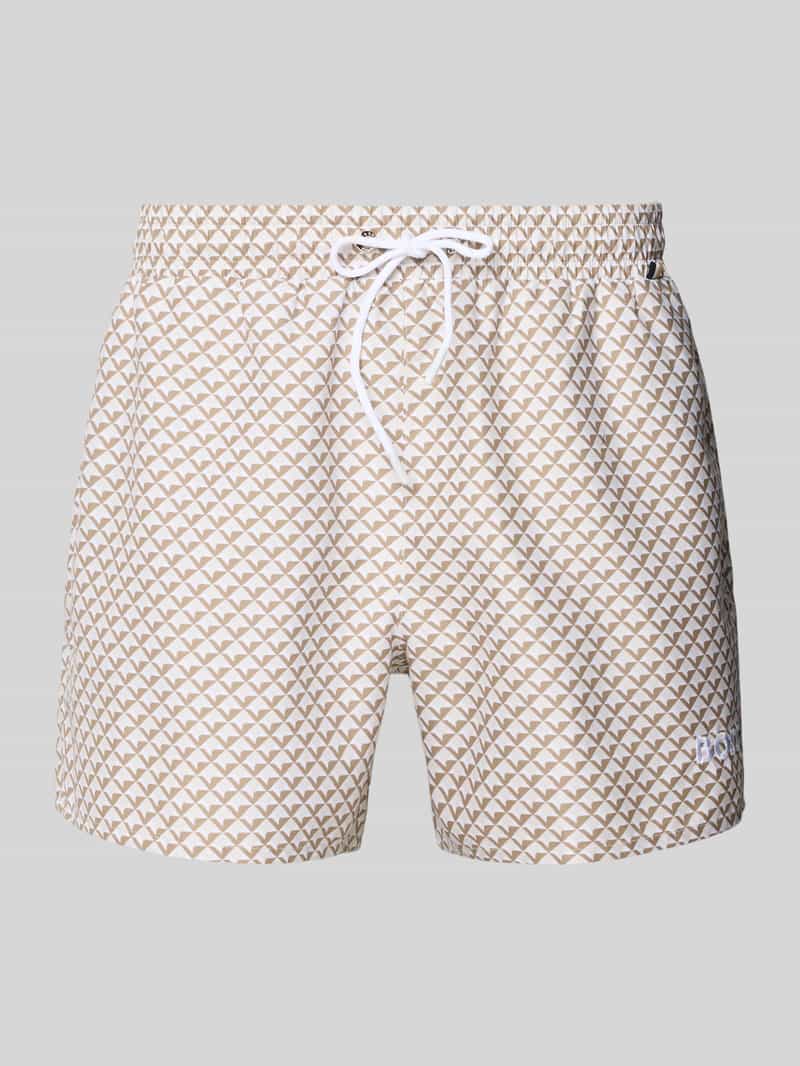 relaxed fit zwembroek met all-overprint model 'CATFISH'