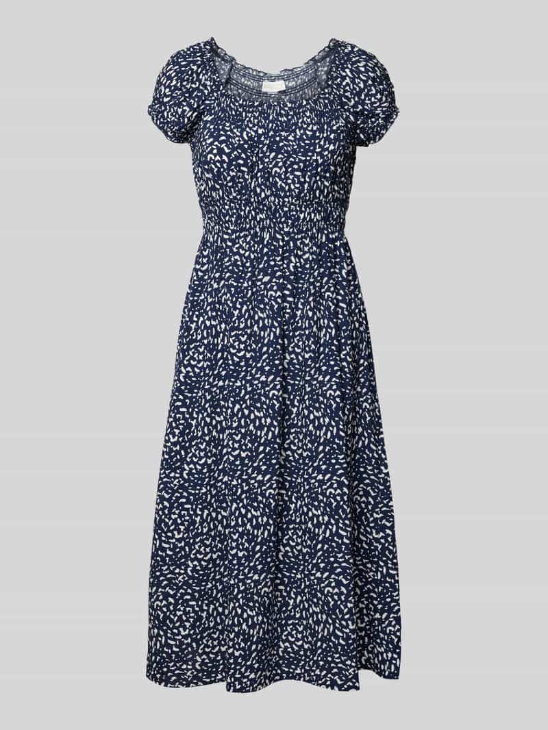 Apricot Midi-jurk van viscose met elastische tailleband