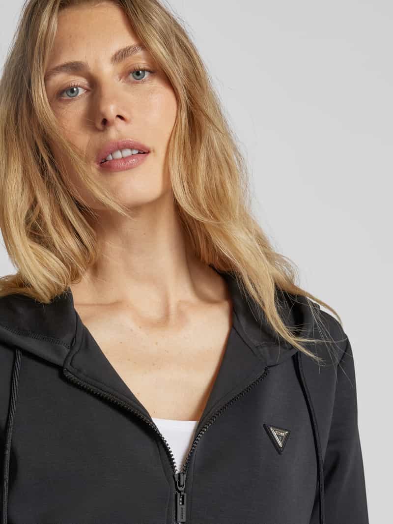 Guess Activewear Sweatjack met labelapplicatie model 'OLYMPE'
