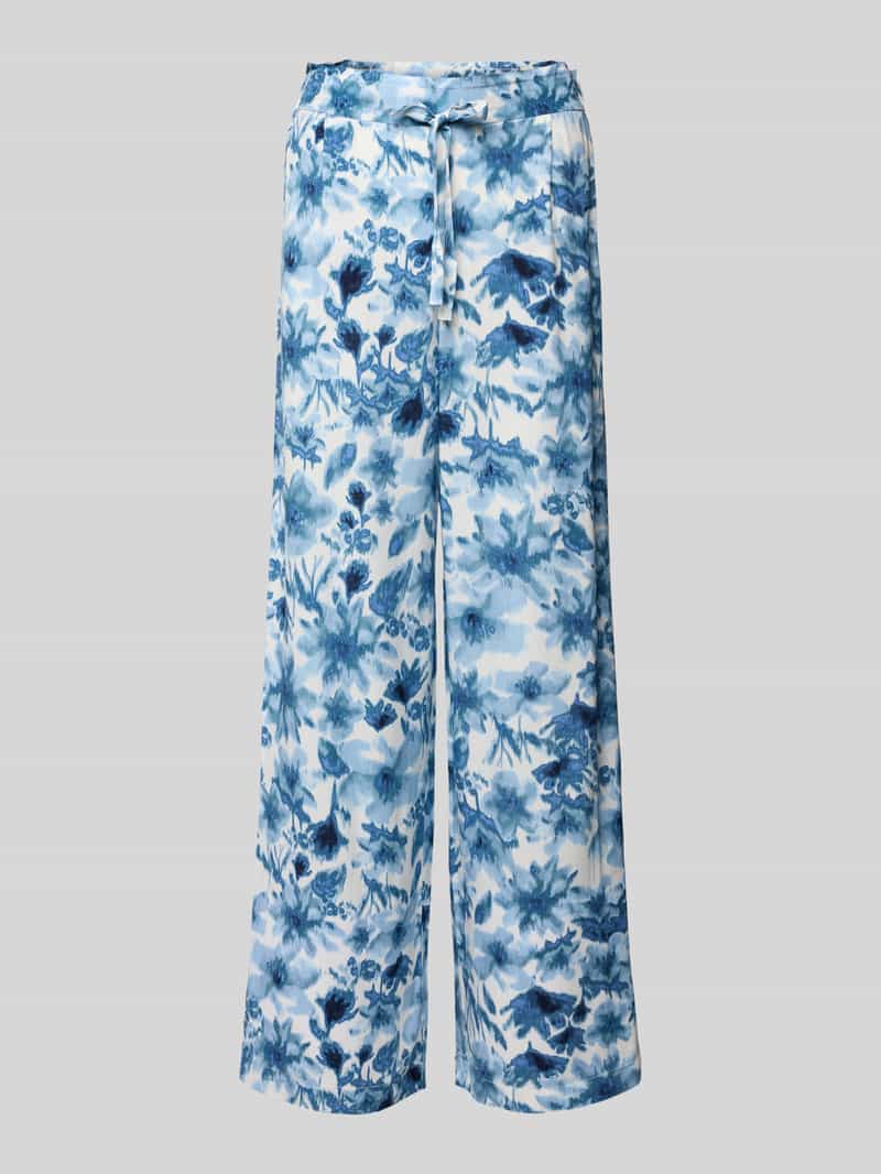 Christian Berg Woman Wide leg stoffen broek met bandplooien