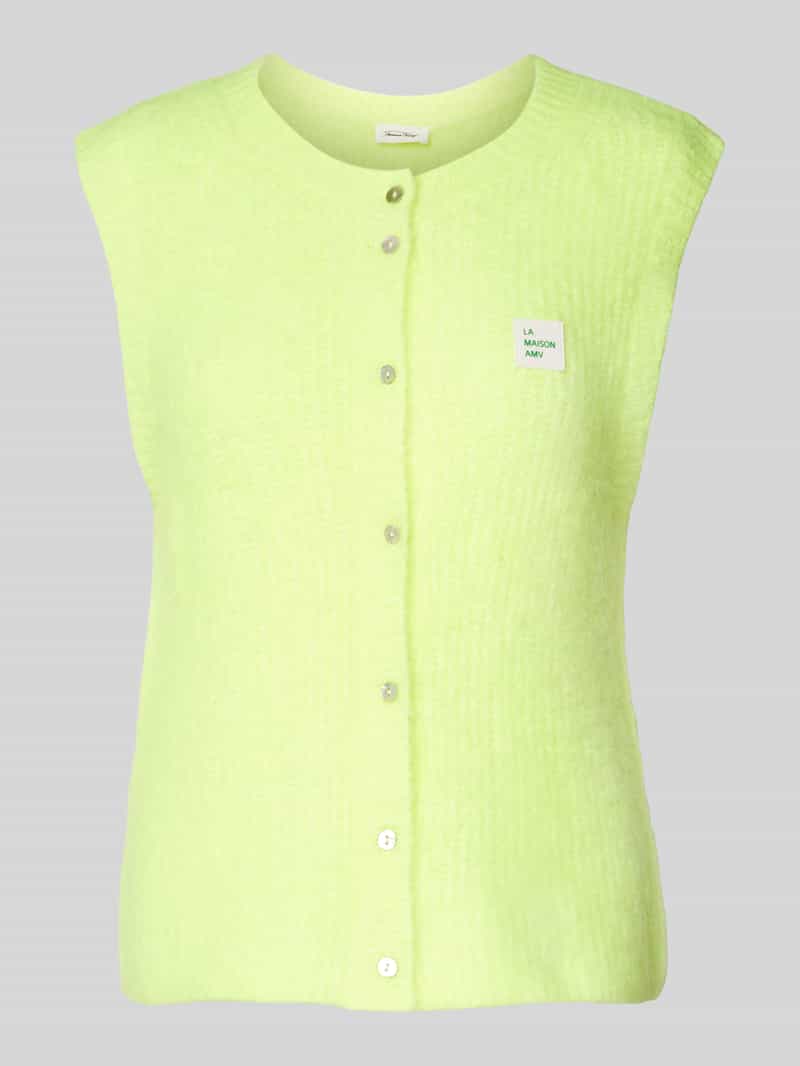 American vintage Gebreide gilet met labelbadge model 'EAST'