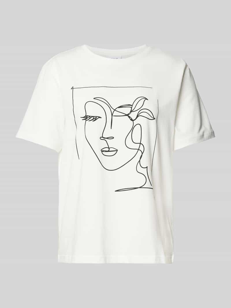 Vila T-shirt met motiefprint model 'SYBILLA'