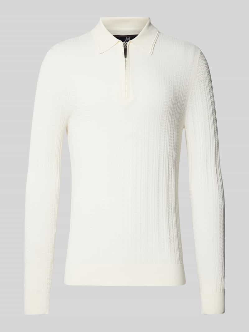 Matinique Slim fit poloshirt met ritssluiting model 'Clint'