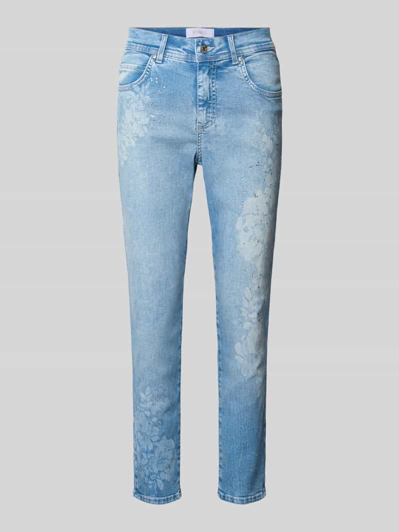 Angels Slim fit jeans met siersteentjes model 'Ornella'