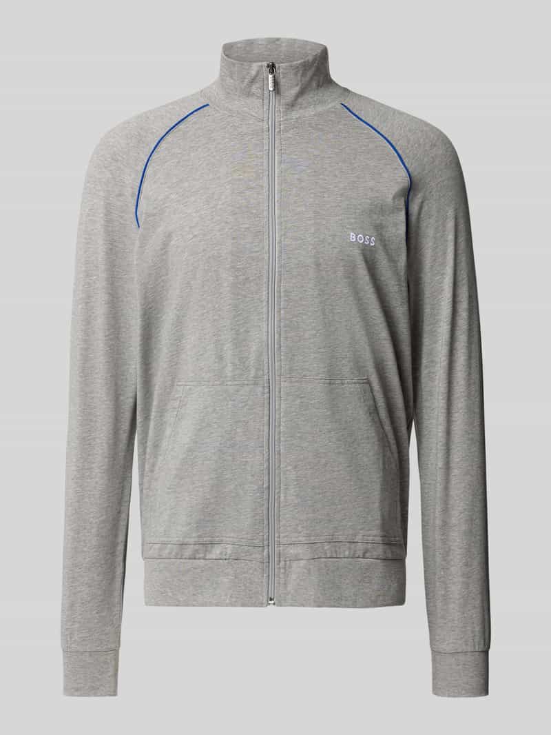 Boss Sweatjack met labelstitching model 'Mix&Match'