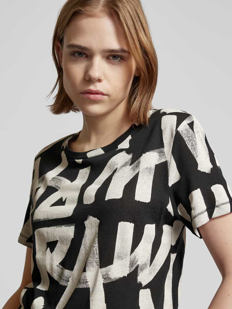 G-Star Raw T-shirt met labelprint model 'Calligraphy'