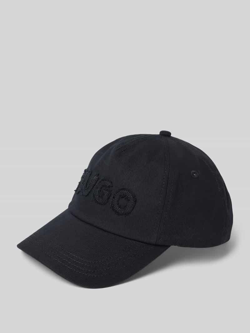 HUGO Baseballpet met labelstitching model 'Cara'