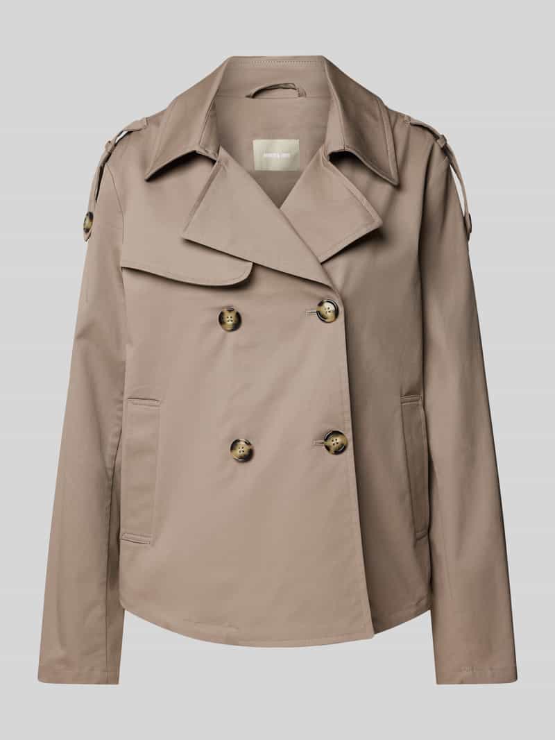 Amber & June Trenchcoat met strookzakken