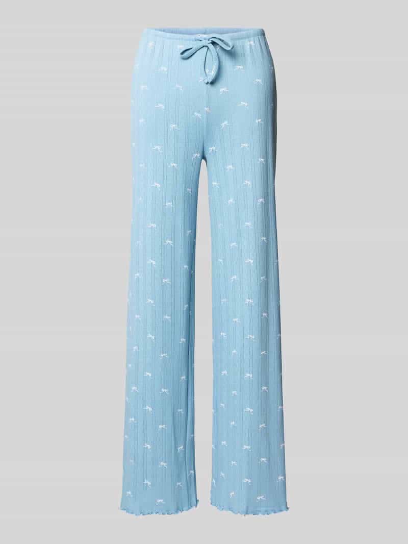 Jake*s Casual Wide leg pyjamabroek met ajourpatroon