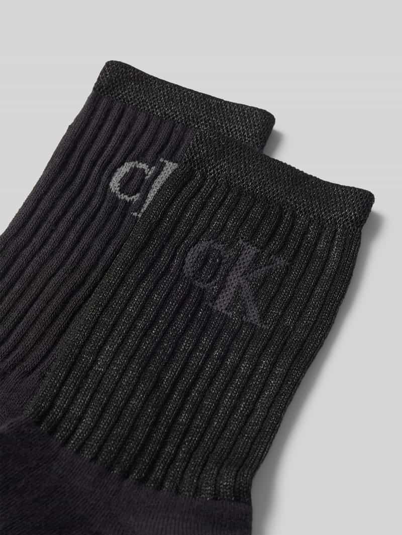 Calvin Klein Jeans Sokken met elastische ribboordjes in een set van 2 paar