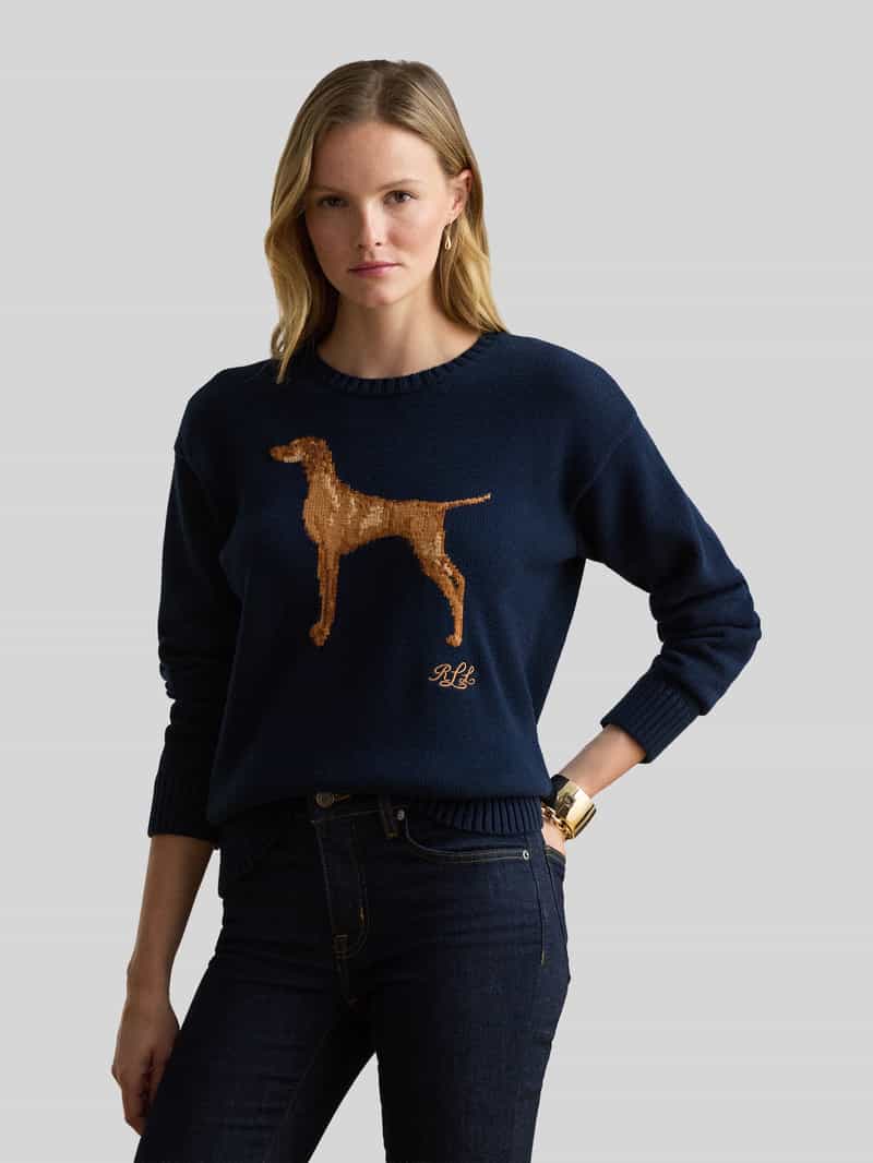 Lauren Ralph Lauren Regular fit pullover met hondenmotief