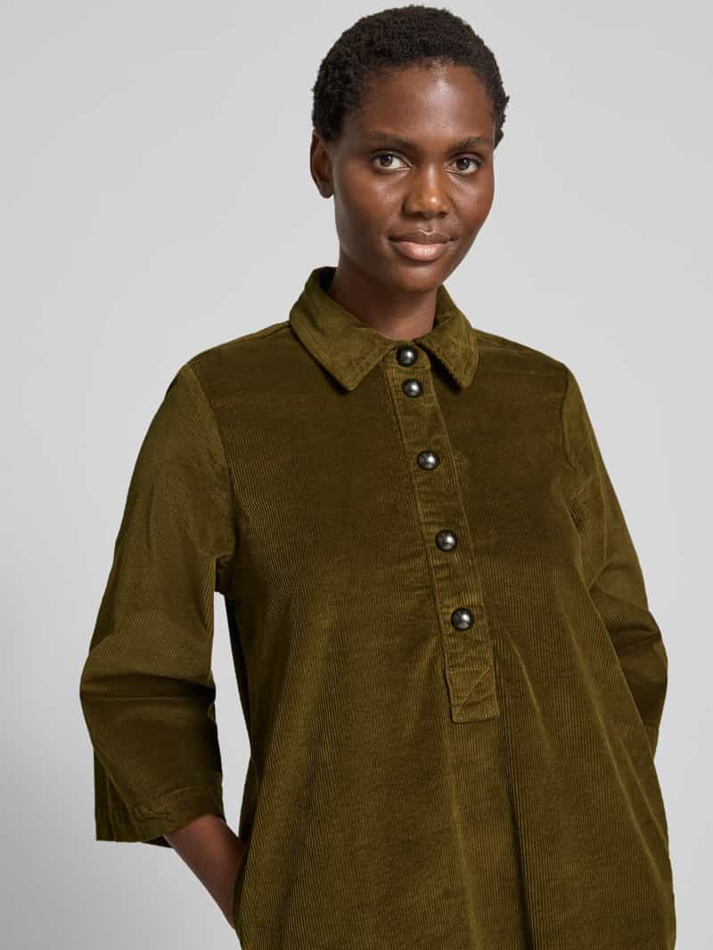 b.Young Knielange overhemdjurk van corduroy model 'Dasik'
