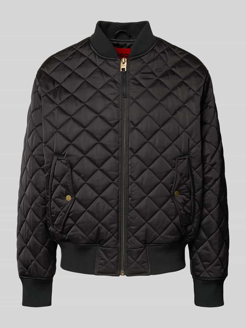 HUGO Regular fit gewatteerd jack van gewatteerd satijn model 'BICOL2541'