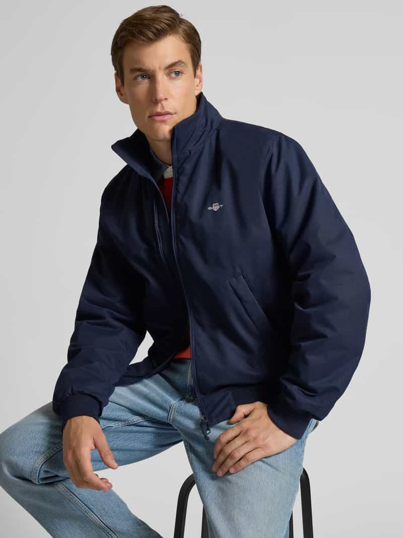 Gant Jack met opstaande kraag en labelstitching