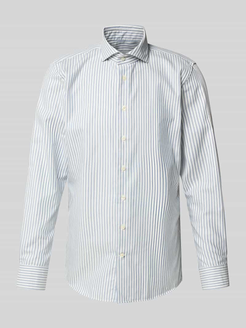 Profuomo Slim fit zakelijk overhemd met kentkraag