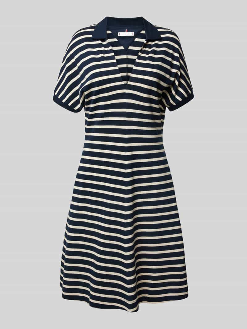 Tommy Hilfiger Getailleerde mini-jurk in polostijl van lyocellmix