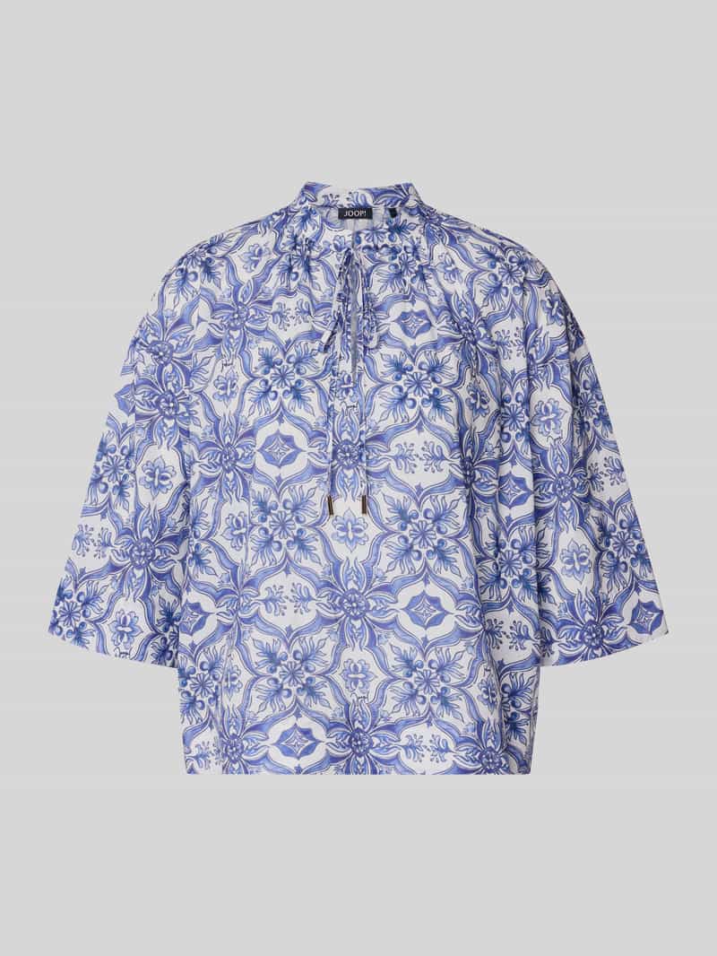 regular fit blouse met keyhole-halslijn model 'Beyda'