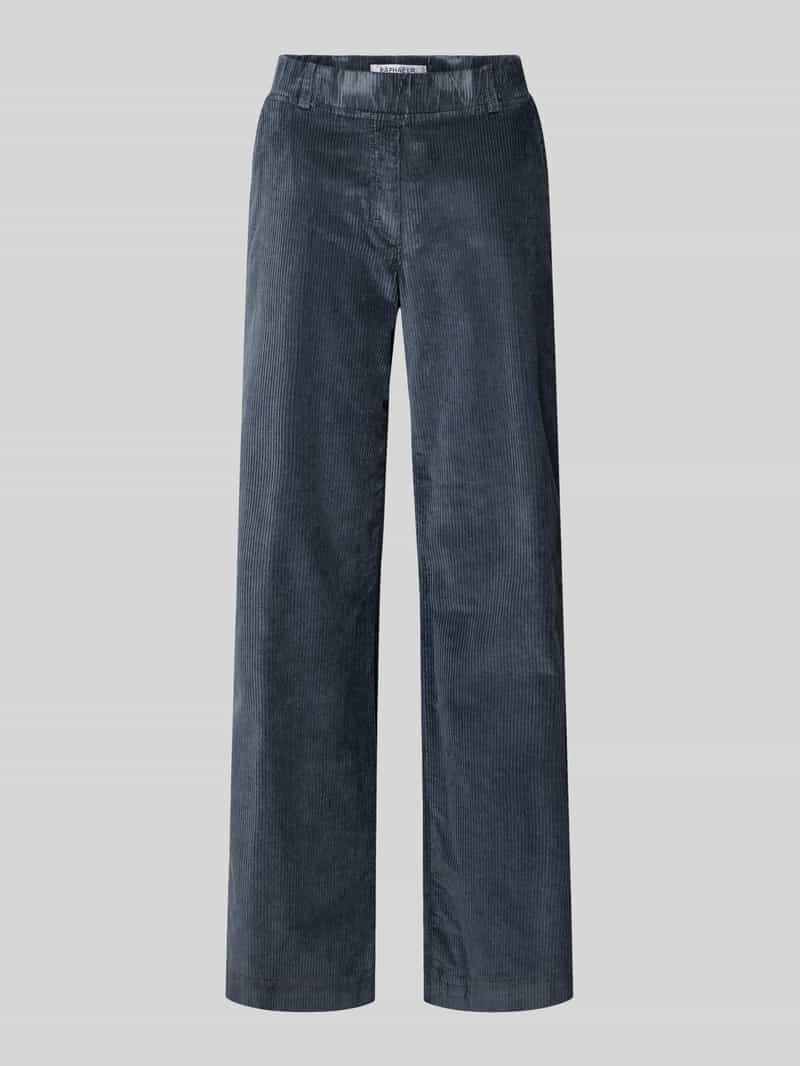 Raphaela By Brax Slim fit corduroy broek met elastische band model 'Pam Flared'