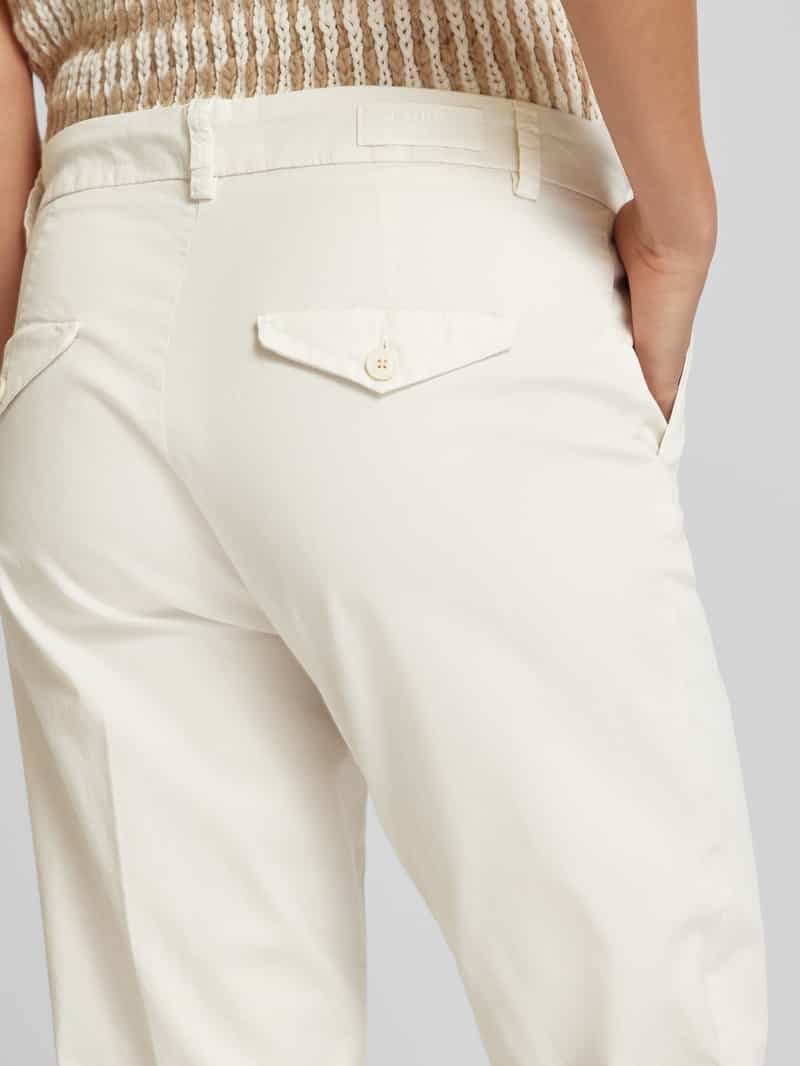 CAMBIO Regular fit stoffen broek met ceintuurlussen model 'KARINA'