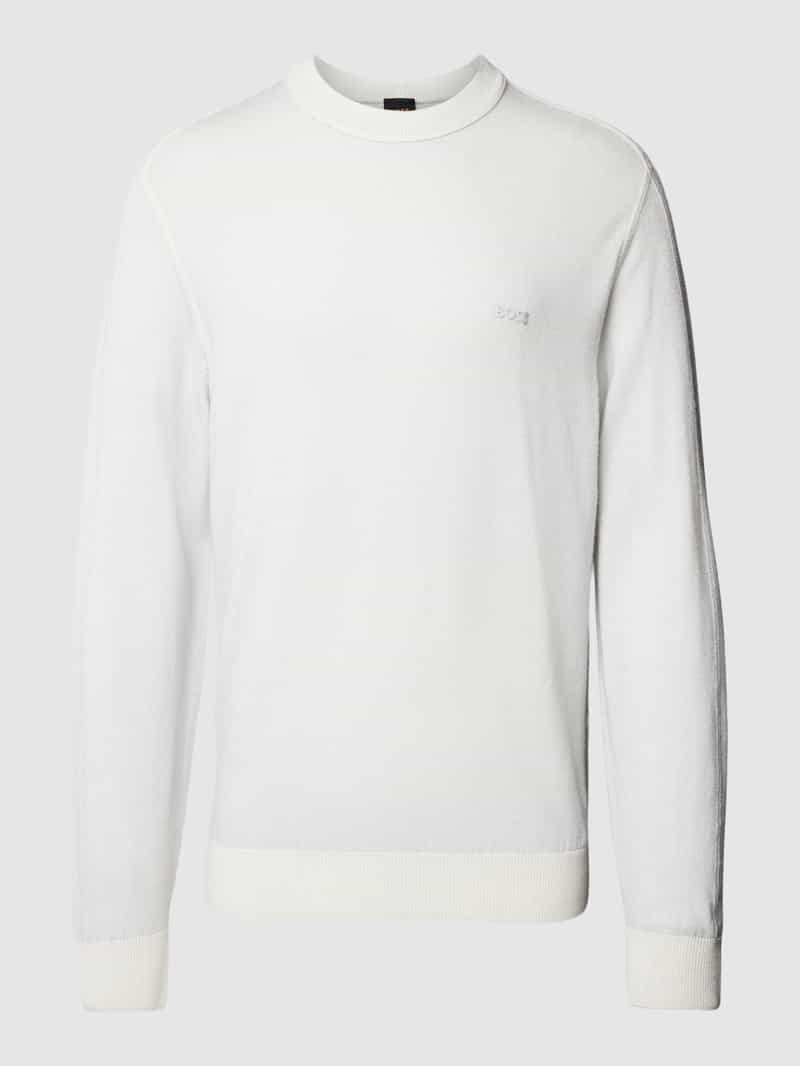 Boss Orange Gebreide pullover met labeldetail model 'Astefe'