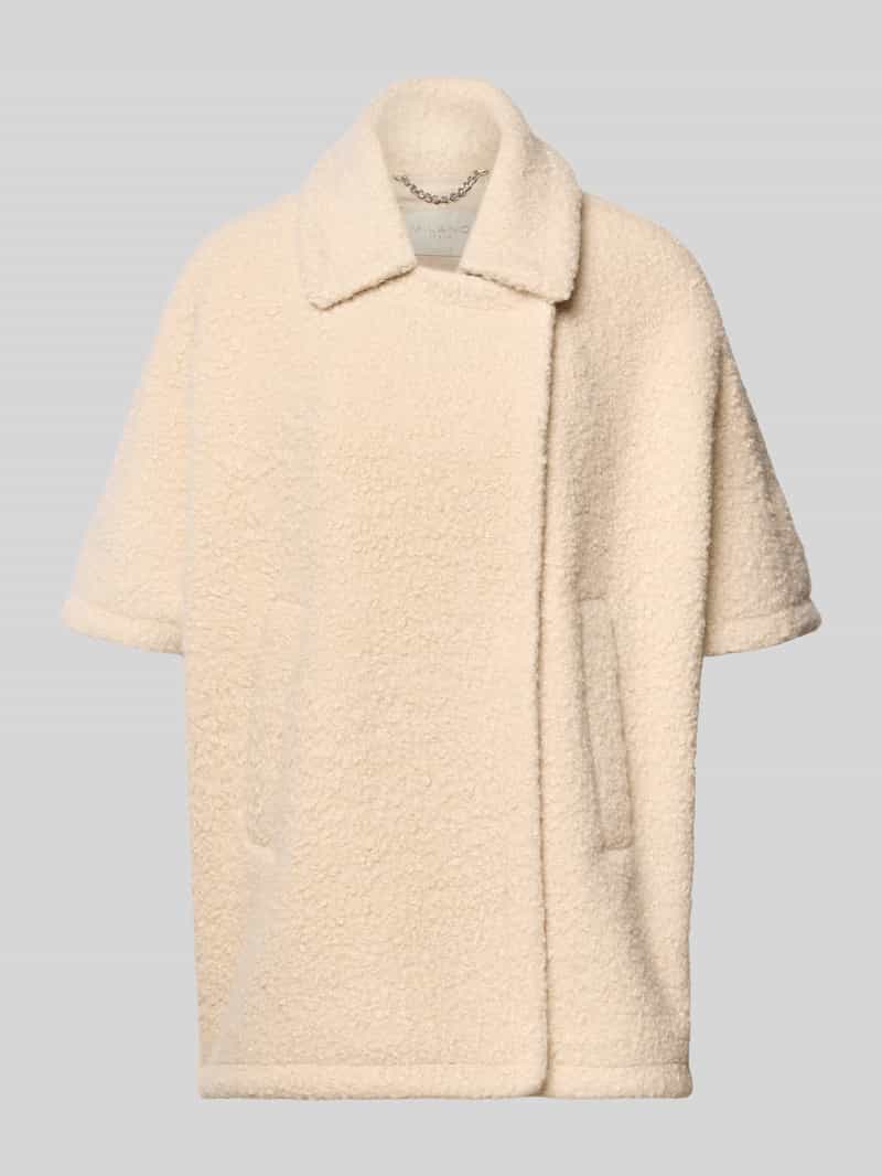 milano italy Teddy-jack met halve mouw en omgeslagen kraag