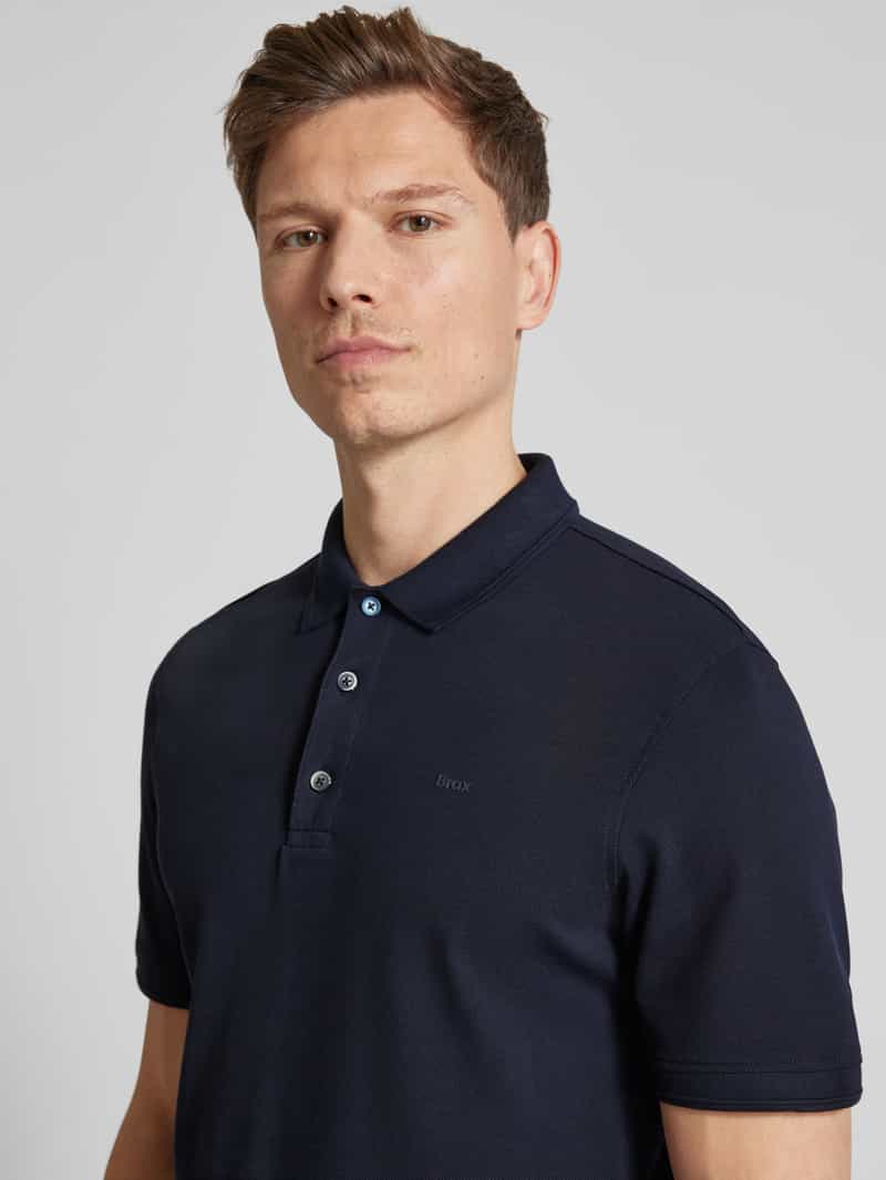 BRAX Regular fit poloshirt met labelprint model 'Pete'