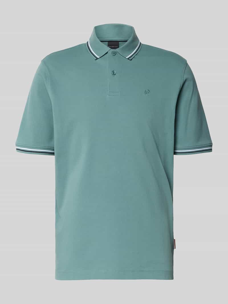 Bugatti Poloshirt met korte knoopsluiting
