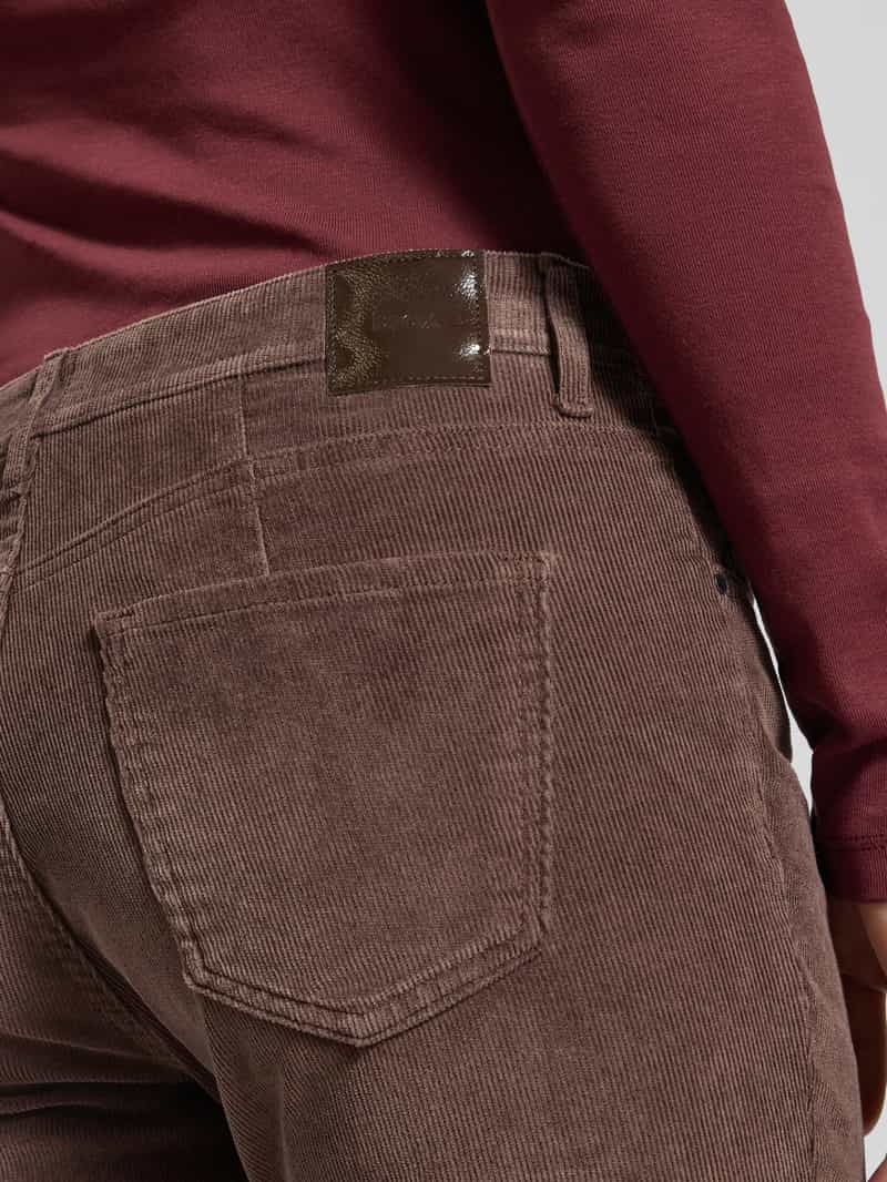 BRAX Slim fit corduroy broek van katoenmix model 'Mary'