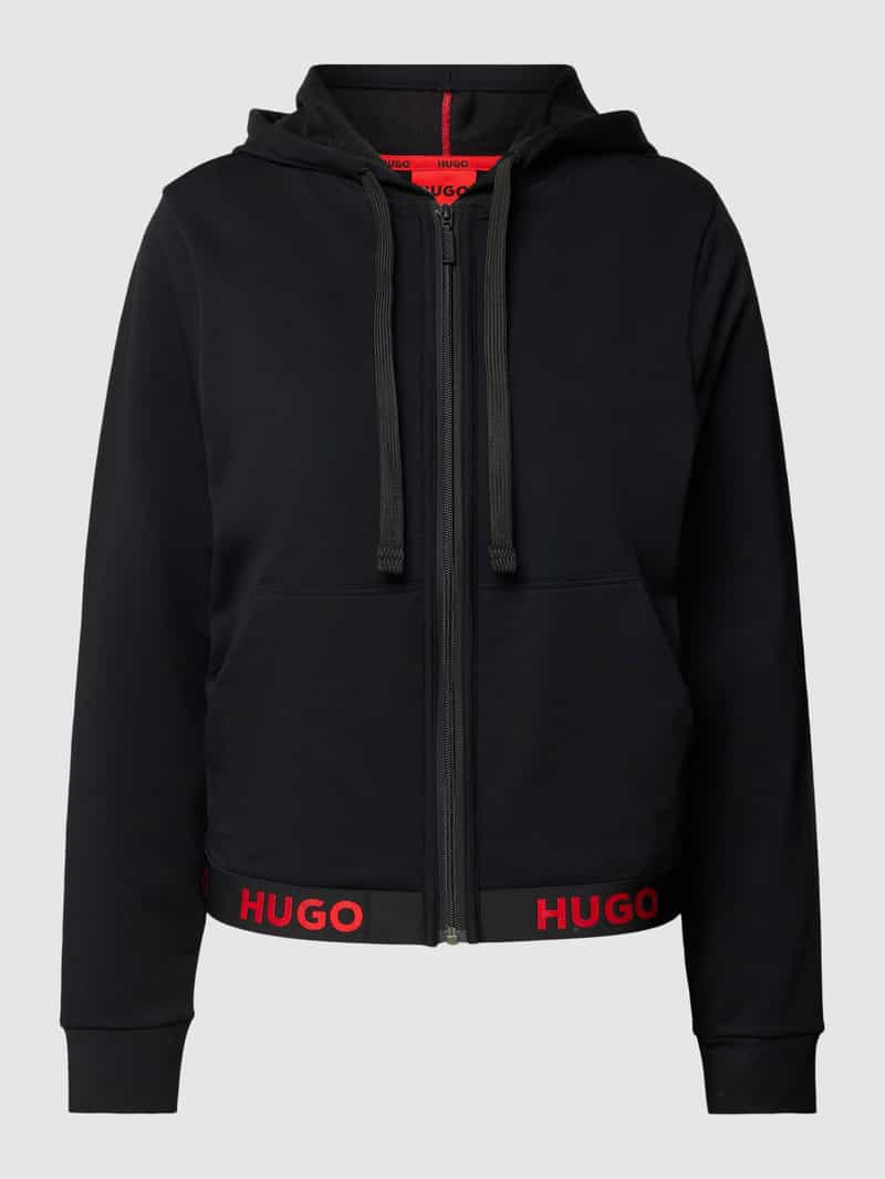 HUGO Sweatjack met elastische band met logo model 'SPORTY'
