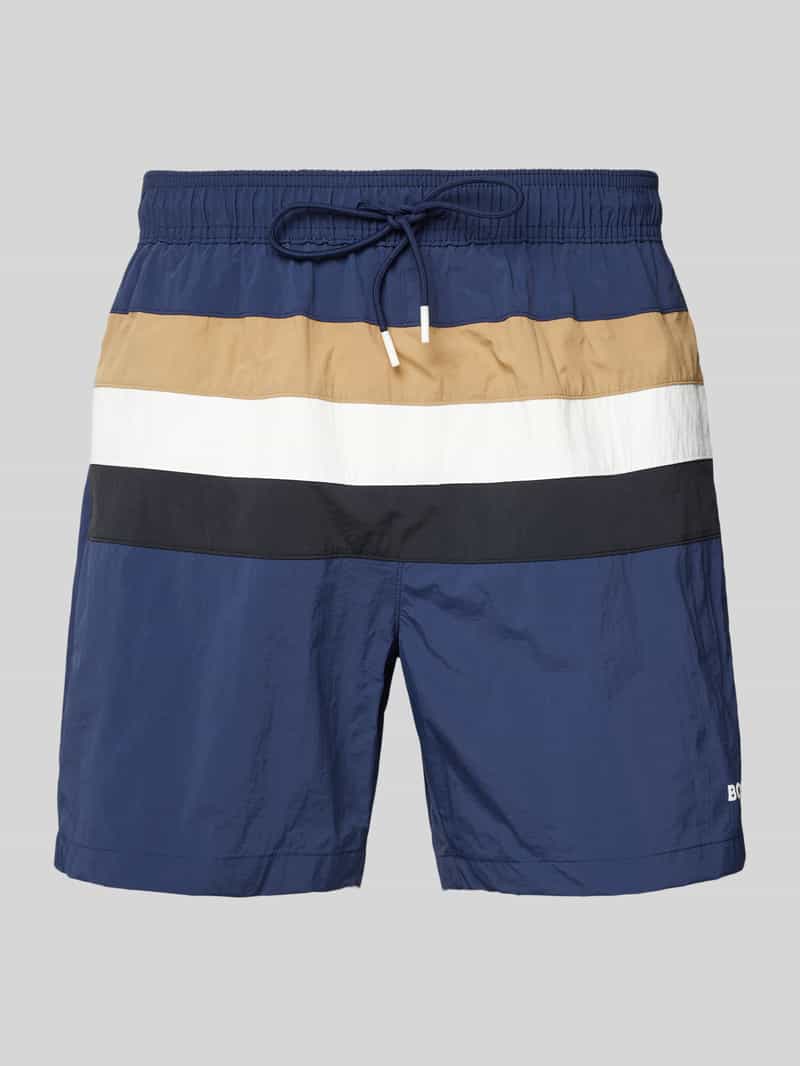 Boss Relaxed fit zwembroek met labelprint model 'Louis'