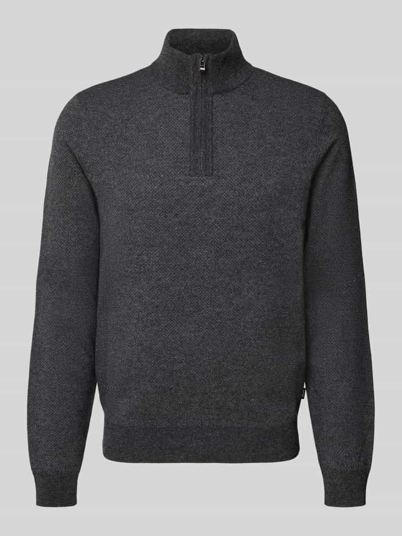 Boss Regular fit schipperstrui van een mix van scheerwol en katoen model 'HETTORE'