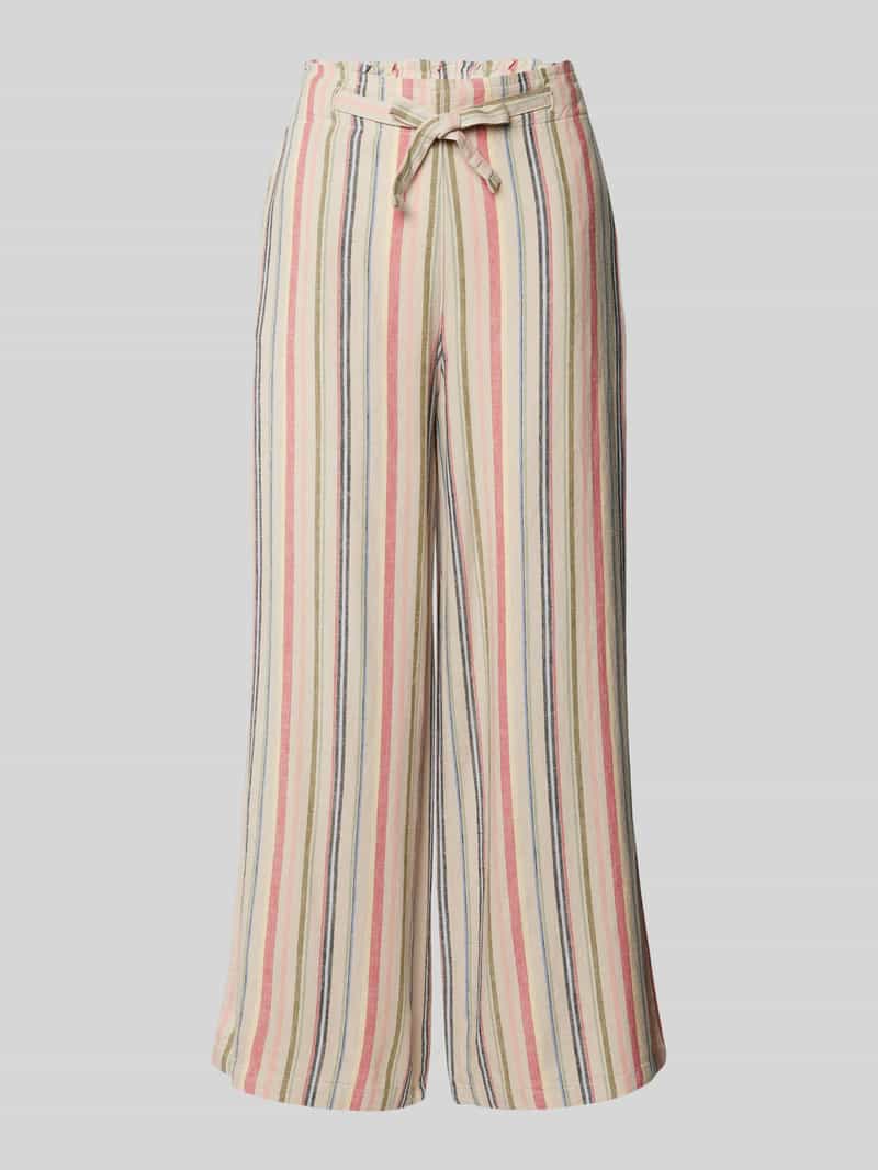 Christian Berg Woman Wide leg linnen culotte met strikceintuur
