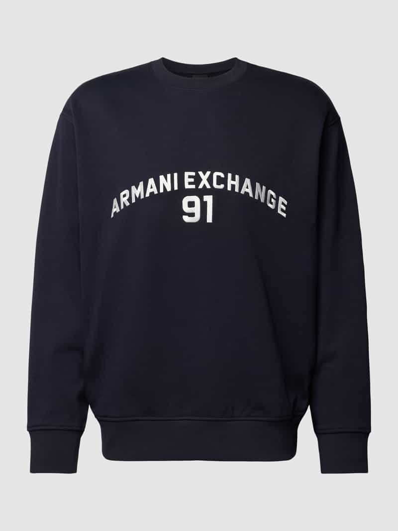 Armani Exchange Sweatshirt met labelstitching
