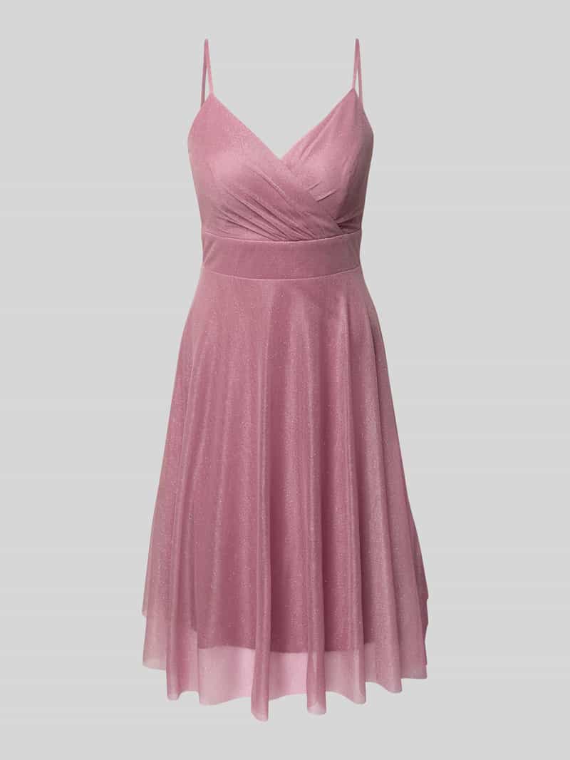 TROYDEN COLLECTION Cocktailjurk met tailleband