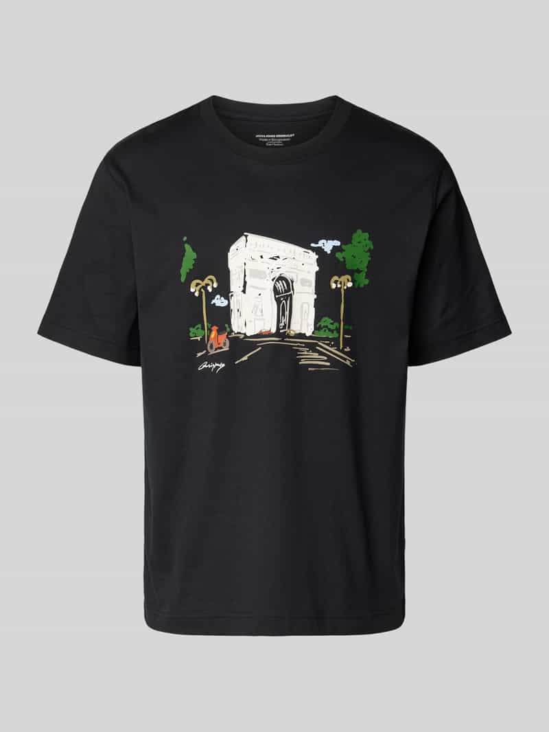 jack & jones T-shirt met motiefprint