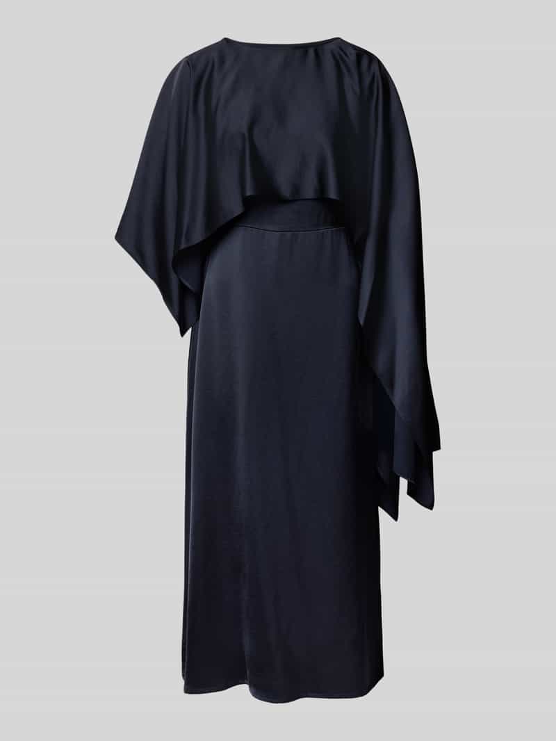 s.Oliver BLACK LABEL Getailleerde midi-jurk met afneembaar schouderdeel