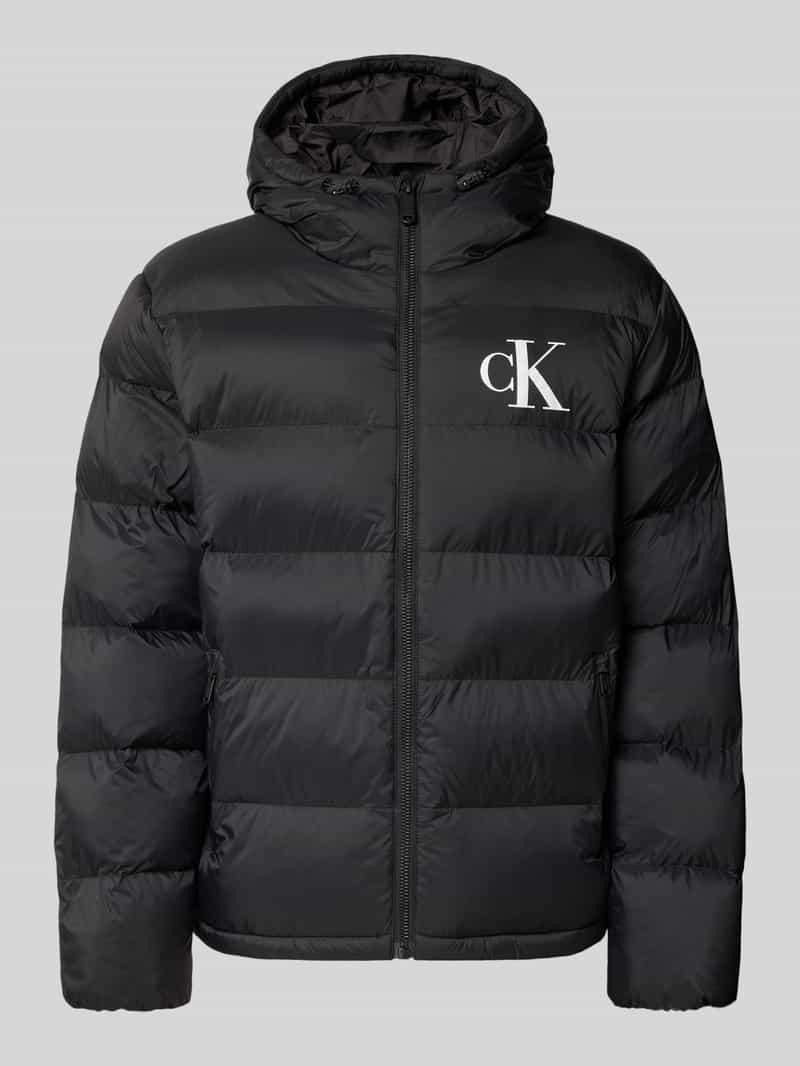 Calvin Klein Jeans Regular fit gewatteerd jack met logoprint model 'Monogram'