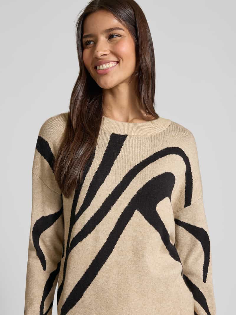 Vila Gebreide pullover van viscosemix met ronde hals