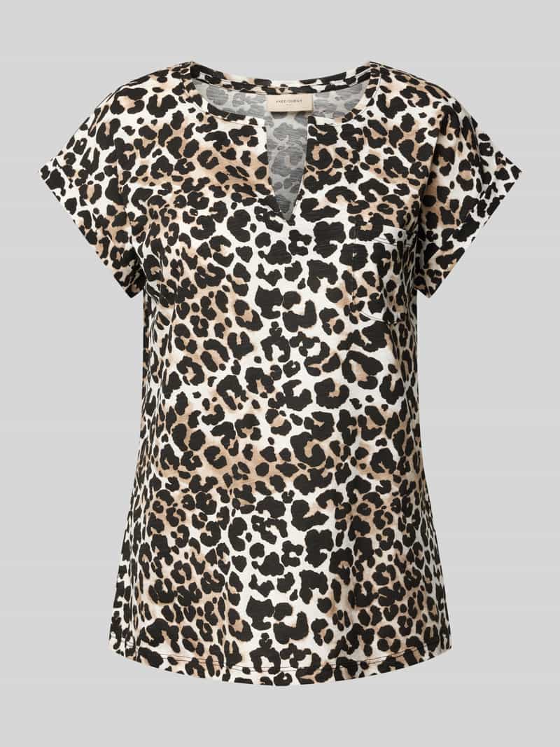 FREE QUENT T-shirt met V-hals model 'Viva'