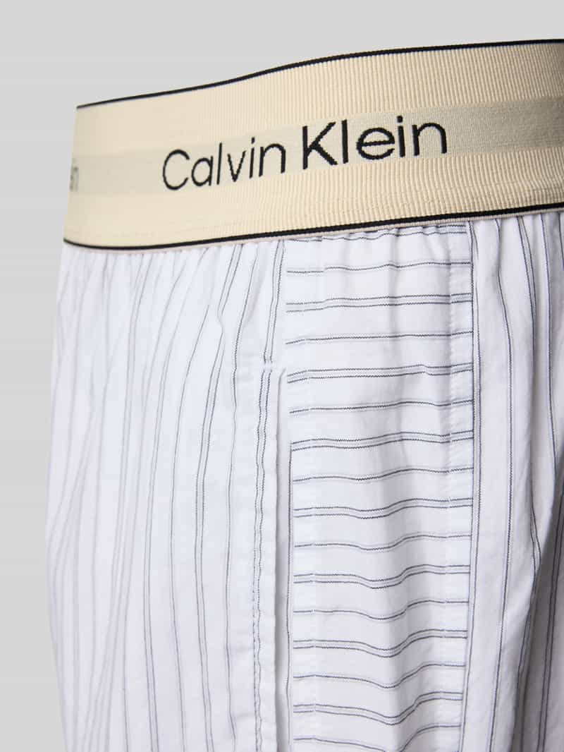 Calvin Klein Underwear Regular fit pyjamabroek met logostitching model 'Poplin'