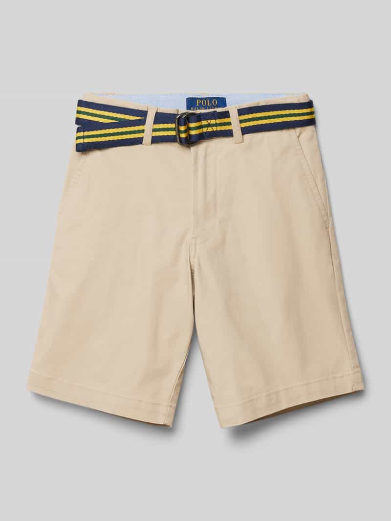 Polo Ralph Lauren Teens Bermuda met stoffen ceintuur