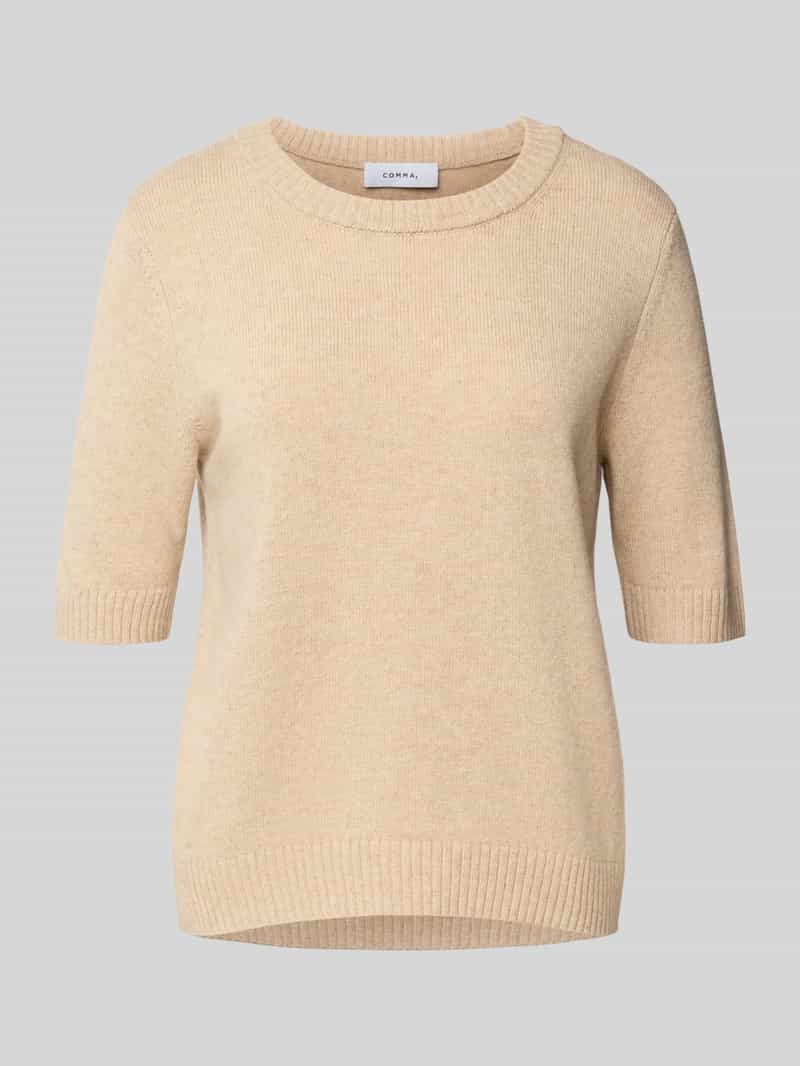 comma Gebreide pullover van wolmix met 1 2-mouwen