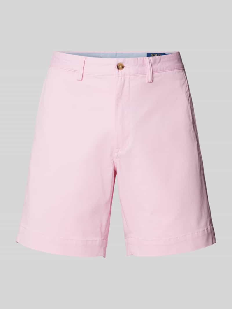 Polo Ralph Lauren Stretch straight fit korte broek met riemlussen, model 'BEDFORD'