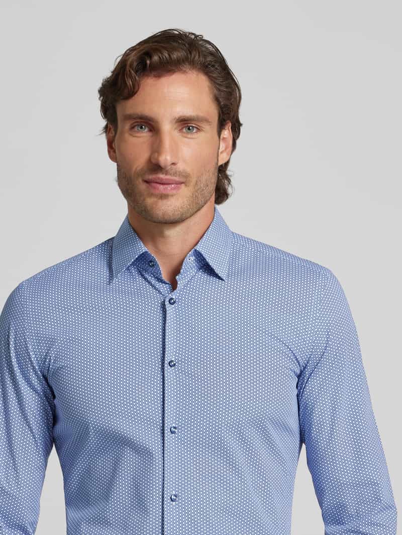 Boss Slim fit zakelijk overhemd met kentkraag model 'Hank'