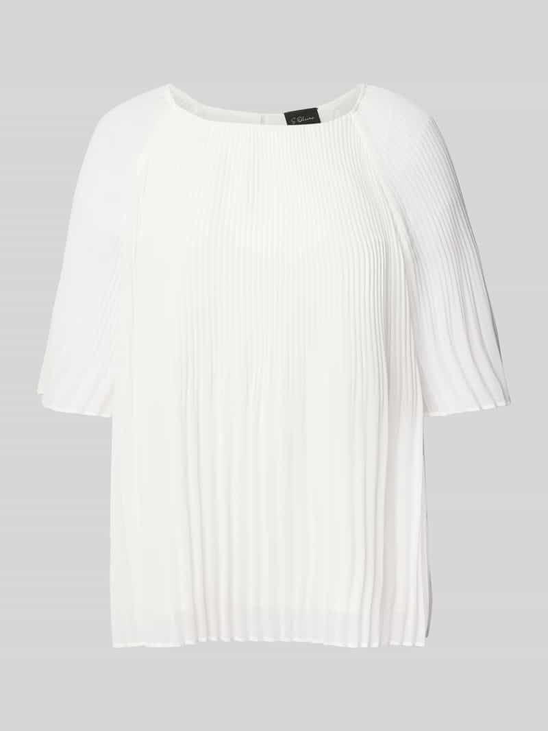 s.Oliver BLACK LABEL Regular fit chiffon blouse met korte raglanmouwen