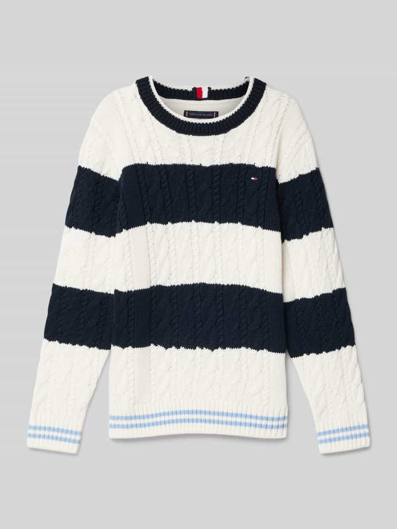 Tommy Hilfiger Teens Gebreide pullover met ronde hals