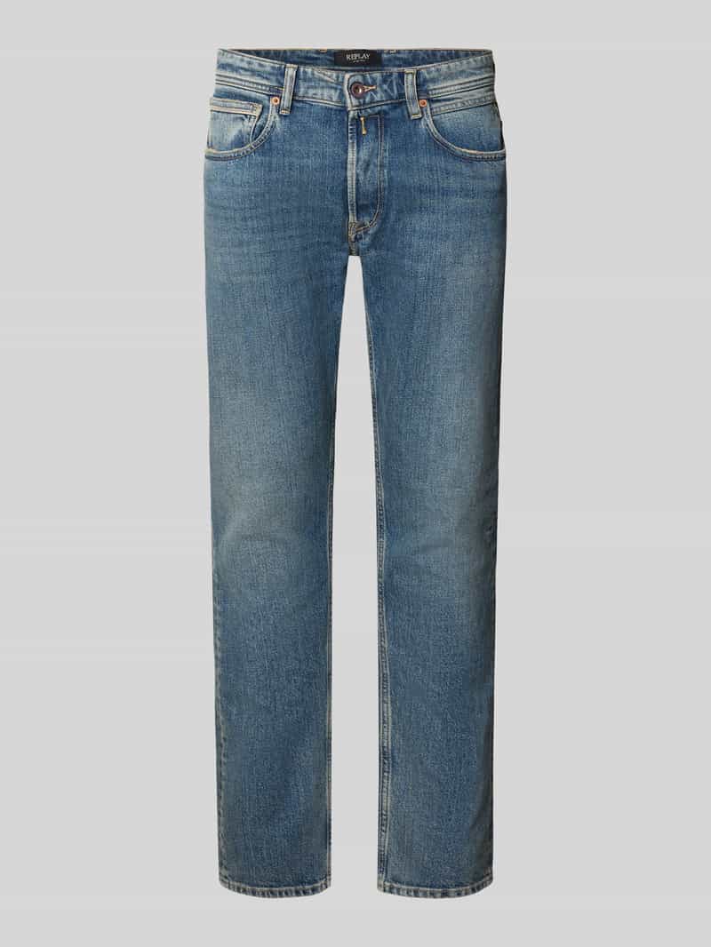 Slim fit jeans van katoenmix model 'Grover'