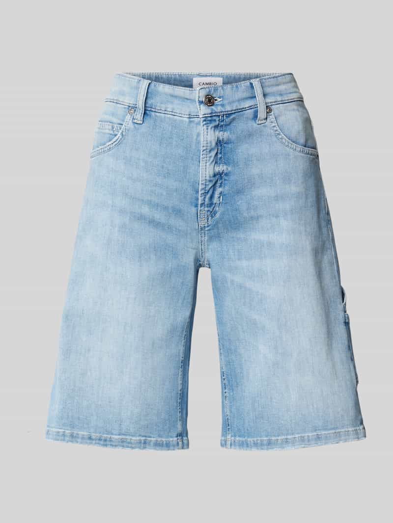 CAMBIO Regular fit korte jeans met zakken op de pijp, model 'ALIA'