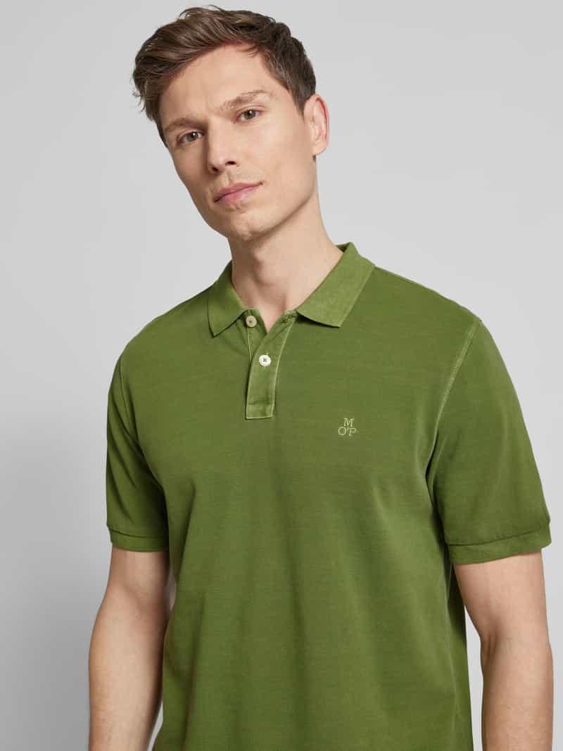 Marc O'Polo Regular fit poloshirt van puur katoen met logostitching