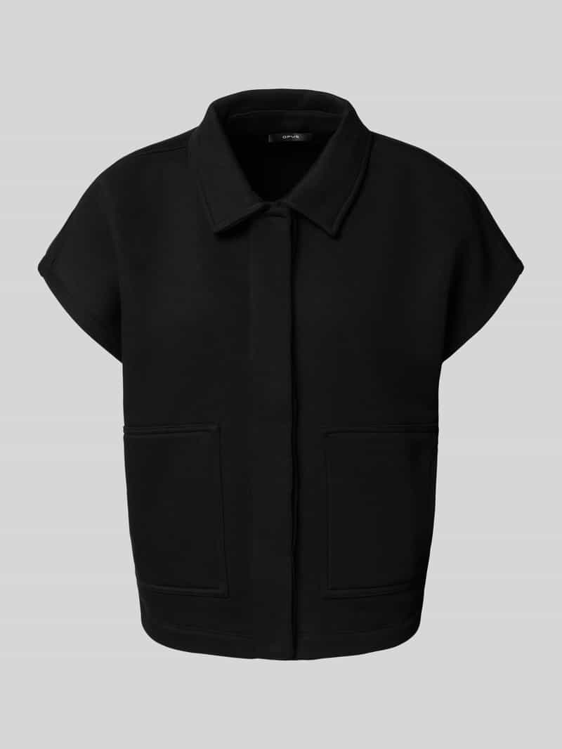Opus Sweatjack met blinde knoopsluiting model 'Gesy'